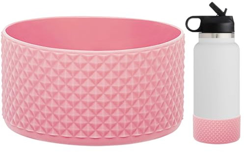 WK IEASON Schutzsilikon Bodenstiefel für Hydro Flask 32-40OZ breiter Mund, Anti-Rutsch Silikonhülse Abdeckung Stoßfänger für Owala Freesip/Flip/Twist 40OZ Flask Flasche 3.56in Durchmesser
