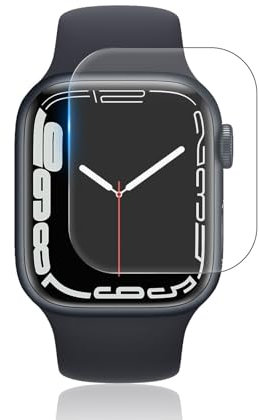 Dabuu Kameraschutz für Apple Watch Series 7 45mm [1 Stück], 9H Härte HD Transparent Kamera Schutzfolie Anti-Kratzen Schutzglas Kamera Panzerfolie