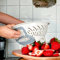 4All Large Plastic Salad Colander with Smart Bottom Lock Heavy Duty BPA Free Kitchen Sieve for Vegetables Fruits Boiled Pasta Mesh Salad Strainer (Cream)