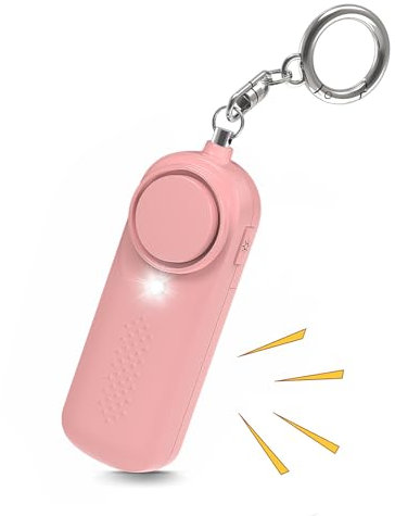 Ninonly Taschenalarm 130 dB, Persönlicher Alarm für Frauen, Schlüsselanhänger mit LED-Licht zur Selbstverteidigung, Notfall Schrillalarm für Kinder und Senioren