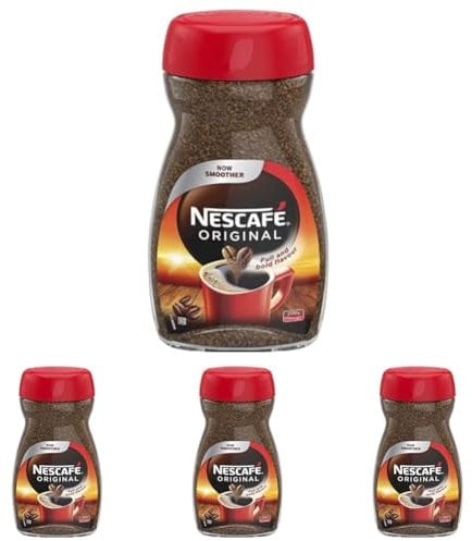 Nescafe Original Instant Coffee 200g, Rich Aroma, Full & Bold Flavour (Pack of 4)