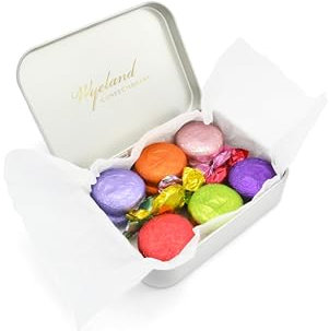 Luxury Vegan Dark Chocolate Fondant Creams - 12 Chocolate Creams, 6 Assorted Flavours in Reusable Gift Tin - Gluten Free and Dairy Free Chocolate