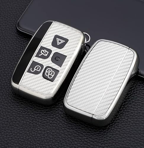 RC – Schlüsselanhänger-Hülle, kompatibel mit Jaguar und Land Rover Schlüsselanhängern, Jaguar XF, Jaguar XE, Jaguar XJ, Jaguar F Pace, Range Rover, Discovery, Defender, Freelander, Evoque, Velar,