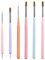 6pcs Nail Art Design Pen with Nail Extension Gel Brush,Nail Art Brushes Set,Builder Gel Brush, Nail Art Liner Brush for Salon At Home DIY Manicure