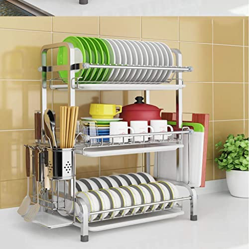 RAABYU Escurridor de Platos Escurridor de Platos Escurridor de Platos Escurridor de Cocina Platos Colgantes Palillos Almacenamiento de Platos