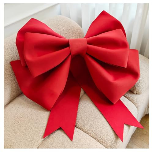 Extra Große Schleife Dekorative Bow DIY Riesenschleife Zierschleife Riesige Große Rote Schleife Autoschleife Geschenkschleife für Hochzeit Party Auto Valentinstag Weihnachten Geschenk DekoRot30cm