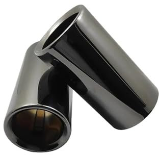 Auto Doppelendrohr Für F30 2013-2018 Für E90 Für E92 Auspuffblenden Schalldämpferabdeckung Dekoration Auspuffrohr Autozubehör Auto Endrohrblenden(Schwarz)