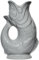 The Original Gluggle Jug - Dark Grey Glug Jug in L, 22cm 0.6L - Gug Glug Fish Shaped Jug - Decorative Glugging Water, Cocktail, Wine & Gin Pitcher, Decanter or Vase - Hand Made in Britain