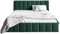 Sofello Polsterbett NINA mit Holzlattenrost 120 140 160 180 200 cm aus Samt Samtdoppelbett für Erwachsene und Jugendliche (Riviera 38 - grün, 180x200)