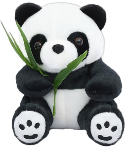 HTGWCG Panda Kuscheltier Stofftier, 25cm Panda Plüsch-Plüschtier, Cartoon Plüsch Spielzeug,Weiches Pandabär-Kissen, Spielzeug und Geschenk für Kinder Jungen Mädchen Dekoration Geschenk