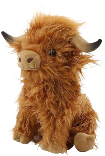 GWAWG Highland Cow Stuffed Animals,Microwavable Stuffed Animal Adorable Fluffy Plush,Coolable Lavender Scent Cow Toys,stuffed animals toy forfor Boys Girls Kids Birthday Gifts
