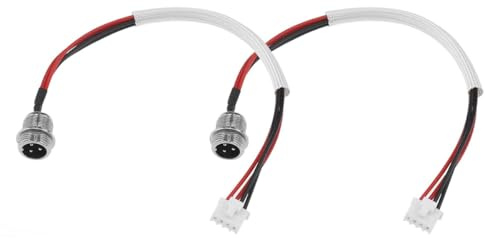 DUZEPA 2 Sets 3-Pin 4-Draht Ladeanschluss für selbstausgleichendes Hoverboard Elektroroller Ersatzzubehör 24 cm Kabellänge