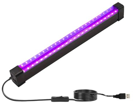 UV Lichtleiste,Magnetische Nachleuchtende Partyzubehör - USB Fluoreszenz Schwarzlicht Streifen | Für Aussen Wand Decke Zuhause Innenraum Geburtstag Weihnachten Dekoration