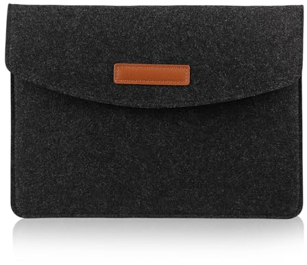 9–10.5 Zoll Filz Tablet Tasche Hülle,Tragetasche für iPad Pro 2016/2017, iPad Air 1/2/3th,iPad 9/8/7/6/5,Ultradünne Laptop Sleeve & Tablet Tasche Schutzhülle Dunkelgrau