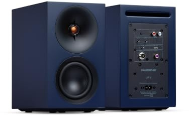 Cambridge Audio L/R S - 100W Kompakte Aktive Stereo Lautsprecher mit aptX HD Bluetooth, USB Audio, Aux & Optisch, Subwoofer Ausgang, Fernbedienung, Raumabstimmung, DynamEQ – Blau