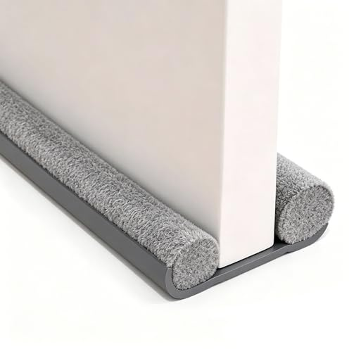 Draught Excluder for Doors,Cold Air Stopper Under Door Gap Filler 93cm/36.6in Adjustable Energy-Efficient Soundproof Draught Excluder for Bottom Reduce Noise Draught Dust(Grey)