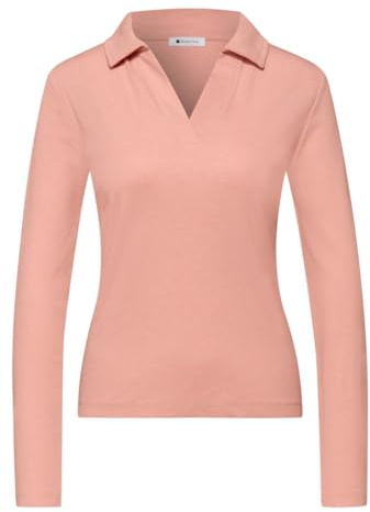 Street One Damen Poloshirt (DE/NL/SE/PL, Numerisch, 42, Regular, Regular, light apricot melange)