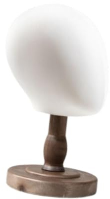 QLoztyse Hutständer Aus Holz, Tischmodell, Mehrzweck Mannequinkopf, Modellbaukopf für Schmuck Und Sonnenbrillen, Braun