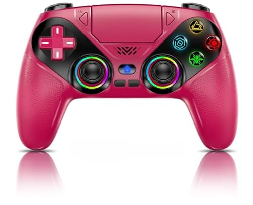 Lapezei Wireless RGB Controller for PS5/Slim/Pro/PC, Bluetooth Gamepad with Back Buttons, Speaker, Dual vibration, 6-Axis Sensor, Turbo, Macro, Touchpad and 3.5mm Audio Jack
