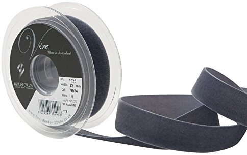 Berisfords Velvet Ribbon Dolphin 30mm - Nylon Craft Ribbon for Sewing, Gift Wrapping and Hair Accessories