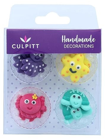 Culpitt Under The Sea Sugar Pipings - Pack of 12 Cake Decorations - Single Pack