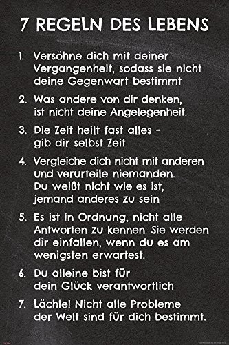 empireposter 7 Regeln des Lebens Schwarz