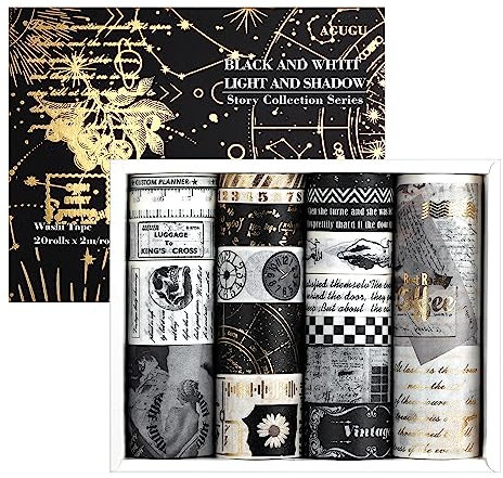 Lychii 20 Rollen Washi Tape Set, Dekoratives Klebeband, Kollektion für Bastler, verschönert Journals, Planer, Karten und Scrapbooking