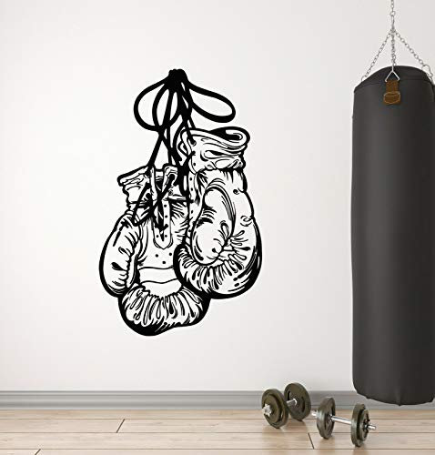 myrockshirt Wandtattoo Aufkleber Sport Boxhandschuhe Fight Club Boxer Gym für alle glatten Flächen UV&Waschanlagenfest AUT