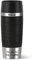 Sterngraf Emsa Isolierbecher MIT Gravur - Oben & UNTEN - (z.B. Namen) TRAVEL Mug 360ml Schwarz, 4h heiß/ 8h kalt, 100% dicht, auslaufsicher, Kaffee & Tee Thermo to-go-Becher