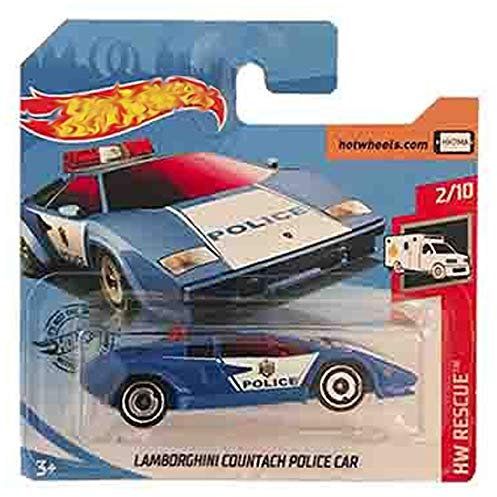 FM Cars Hot-Wheels Lambo-rghini Countach Police Car HW Rescue 2/10 (142/250)