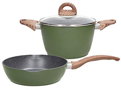 Tognana Junge Set 3 pezzi, padella extrafonda da 24, pentola cm 20, coperchio cm 20