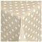 Wachstischdecke Wachstuch Tischdecke Gartentischdecke abwaschbar eckig 100x140 cm Punkte Beige Weiss