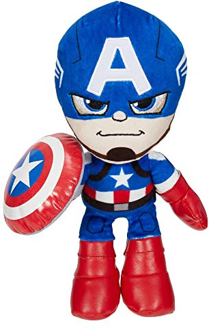 Marvel GYT42 - Captain America Plüschfigur, 20 cm Superheldenfigur aus weichem, angenehmen Material, Geschenk zum Sammeln für Kinder und Fans ab 3 Jahren[Exklusiv bei Amazon]