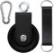 Seilrolle Umlenkrolle 90 mm Block Flaschenzug Fitness Rotation 360° Drahtseilrolle mit Schaukelgurt Karabinerhaken für DIY Home Gym Fitnessgeräte Kabelmaschine