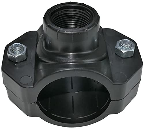 AERZETIX - C51891 - Collier de Prise en Charge dérivation Ø50x3/4'' - à 2 boulons - Collier de dérivation de conduites Secondaires - raccord Plastique pour Tuyau d'eau Filetage Femelle