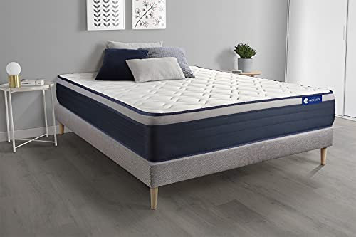 Actisom - Ensemble Matelas+Sommiers 180 x 200 cm - Mousse à Mousse à mémoire de Forme - Matelas pour 2 Personnes- Épaisseur : 26 cmcm - Soutien et Confort : Ferme - Marque Française