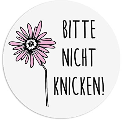 50 Sticker Bitte nicht knicken BLUME Aufkleber nicht knicken