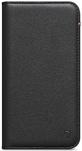 DECODED Premium Leder Handyhülle - iPhone 12 Mini - Getestet von Apple - Extra Schutz - Stoßdämpfend - Mit Kartenhalter - Schutzhülle - Rundumschutz - Klapphülle - Handy Hülle – Schwarz