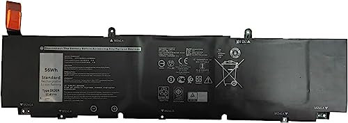 5XJ6R XG4K6 03324J 01RR3 001RR3 F8CPG 0F8CPG OF8CPG KVPMY 0YY3V KRDHV Batterie pour ordinateur portable Dell XPS 17 9700 9710 9720 / Precision 5750 5760 570 Série (11) .4 V 56 Wh)