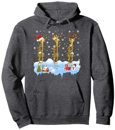 Santa ELF Rentier Trompete Musikinstrumente Musiker Pullover Hoodie