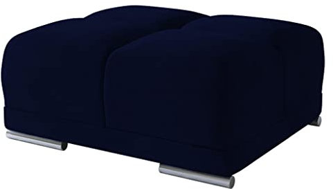 ML Furniture Ltd Polsterhocker, Mini Pouf B:91 cm x H:42 cm L:98 cm, Fußhocker, Sitzhocker, Sitzpouf, Puff Hocker Farbe: Dunkelblau