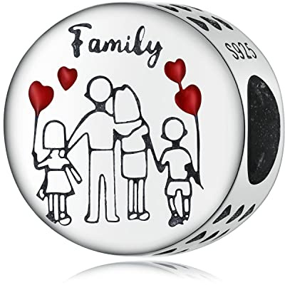925 Sterling Silber Familie Charms Anhänger für Pandora Armband Halskette für Damen