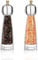 Molinos de Pimienta, Transparente Molinillo de Sal y Pimienta，Botella de Condimento de molino de sal de pimienta de gran capacidad 2pcs 8in, núcleo cerámico, molino de tamaño de partícula ajustable