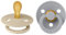 BIBS Colour Symmetrical Schnuller 2er Pack, BPA-frei Dummy-Schnuller, Symmetrischer Nippel. Naturkautschuk/Latex, Hergestellt in Dänemark. 0-6 Monate (2er Pack), Vanilla/Cloud