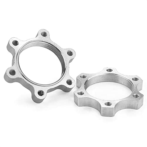 KIEVODE 2 Stück 44 mm Fahrrad-Freilauf-Gewinde-Nabenscheibe, Aluminiumlegierung, Bremsrotor, 6 Bolzen, Fahrradflansch-Adapter