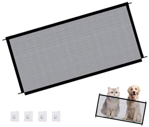 Puerta para Perros,Puerta Plegable Portátil para Escaleras,Barrera de Seguridad para Escaleras,Mascotas,Perros,110x72cm