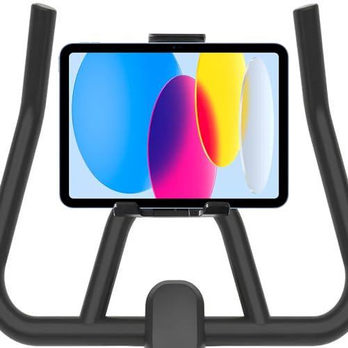 Support Tablette Velo Appartement Home Trainer elliptique Compatible avec iPad Universel Compatible avec Tous Les Types de guidons Installation Rapide et securisee