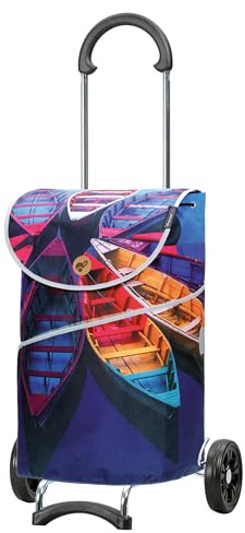 ANDERSEN Einkaufstrolley - Scala Shopper Mix A17 | mit Flüsterrädern, klappbar, aus Stahl, bis 40 kg - Tasche Limited Edition, Seitenfach, Innenfach, 46 L