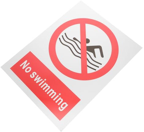 Toddmomy Décalque De Sécurité Interdiction De Nager Panneau De Signalisation Pour Piscines Étangs Et Espaces Publics Avertissement De Sécurité