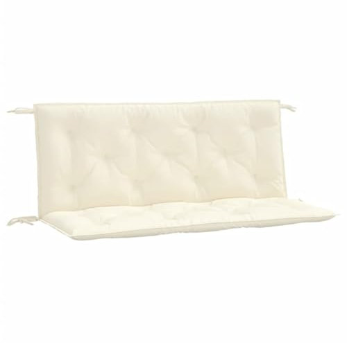 vidaXL Cuscini Panca Giardino 2pz Bianco Crema 120x50x7 Tessuto Oxford
